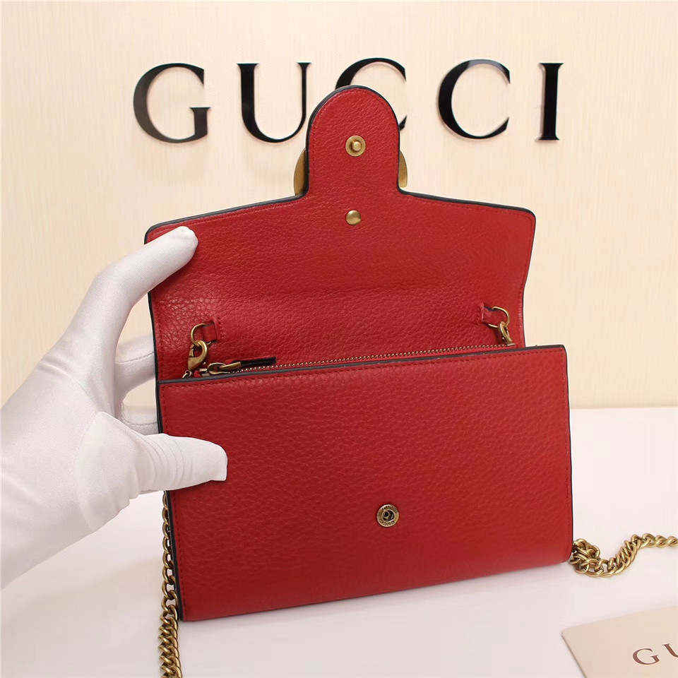 Gvc*1 Marmont leather mini chain bag 401232 Red