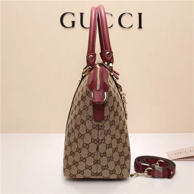 Gvc*1 341503 Nylon Large Convertible Tote Bag Wine Red