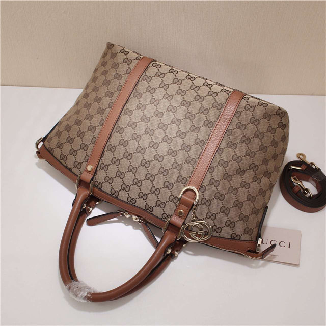 Gvc*1 341503 Nylon Large Convertible Tote Bag Brown