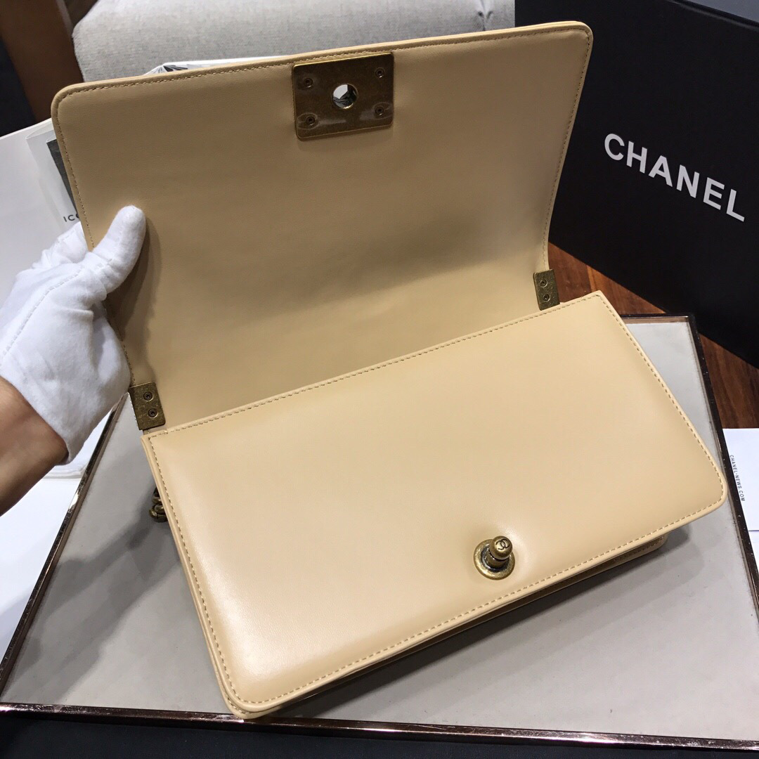 Ch**el Leboy lambskin Bag in Apricot 67086