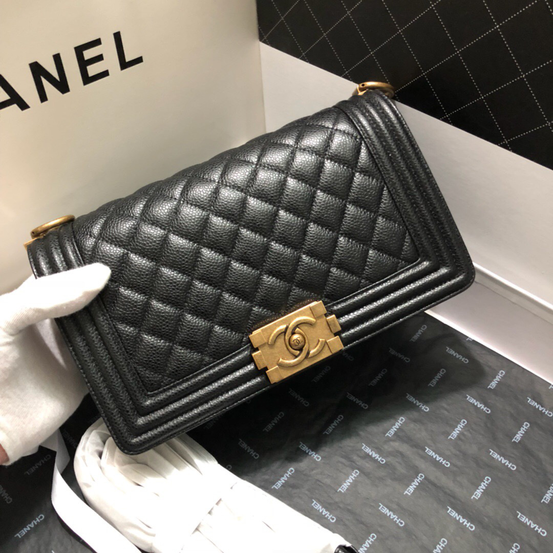 Ch**el Leboy Calfskin Bag in Black 67086