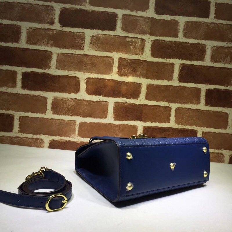 Gvc*1 Padlock Signature Top Handle Bag blue 453188