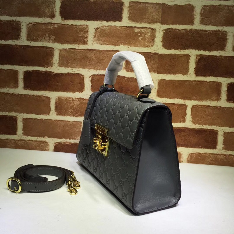 Gvc*1 Padlock Signature Top Handle Bag gray 453188