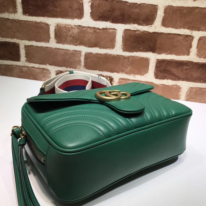 Gvc*1 Marmont leather shoulder bag green 498100 Bagsaa