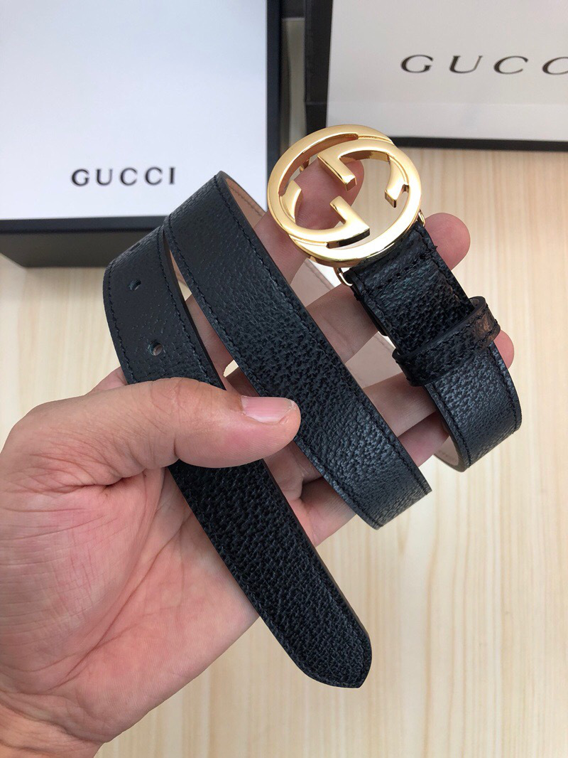 Gvc*1 Belt Black Gold Hardware