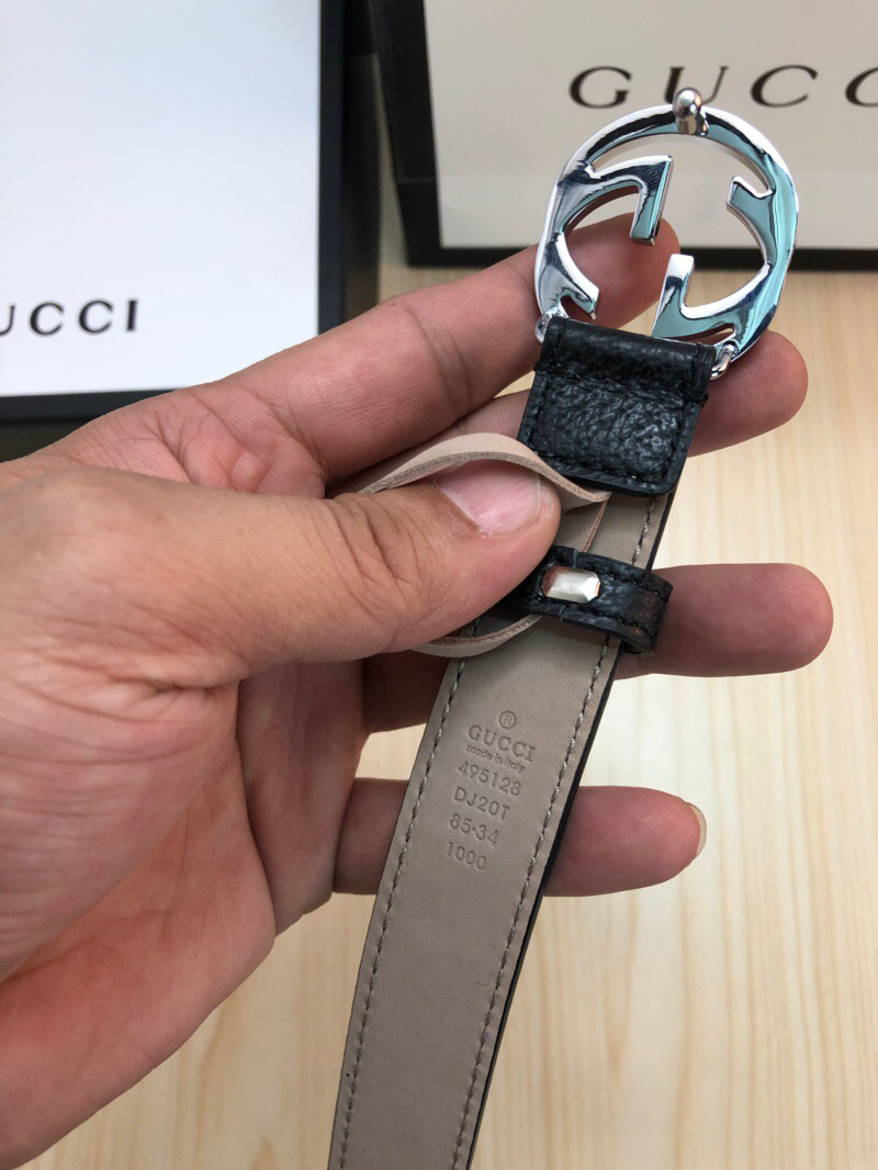 Gvc*1 Belt Black Silver Hardware