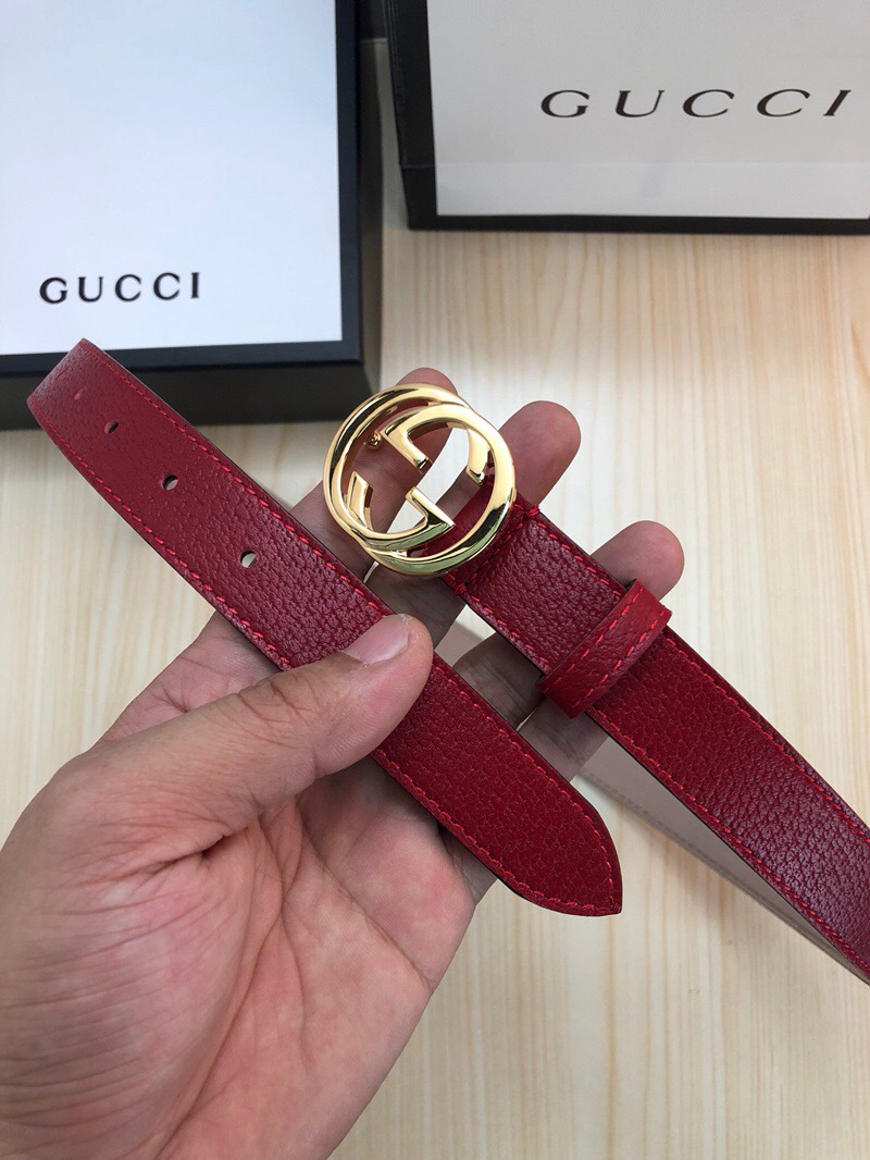 Gvc*1 Belt Red Gold Hardware