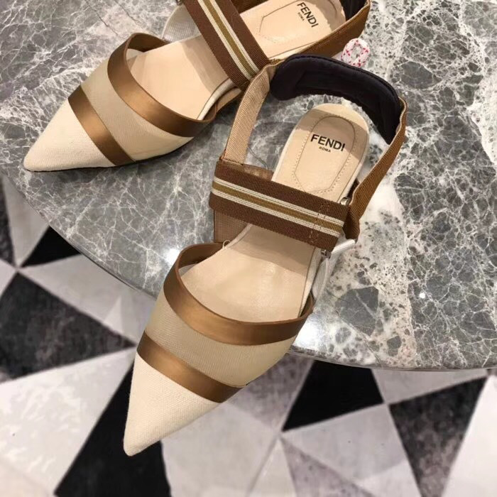 F**di Slingbacks White Flat-soled Shoes