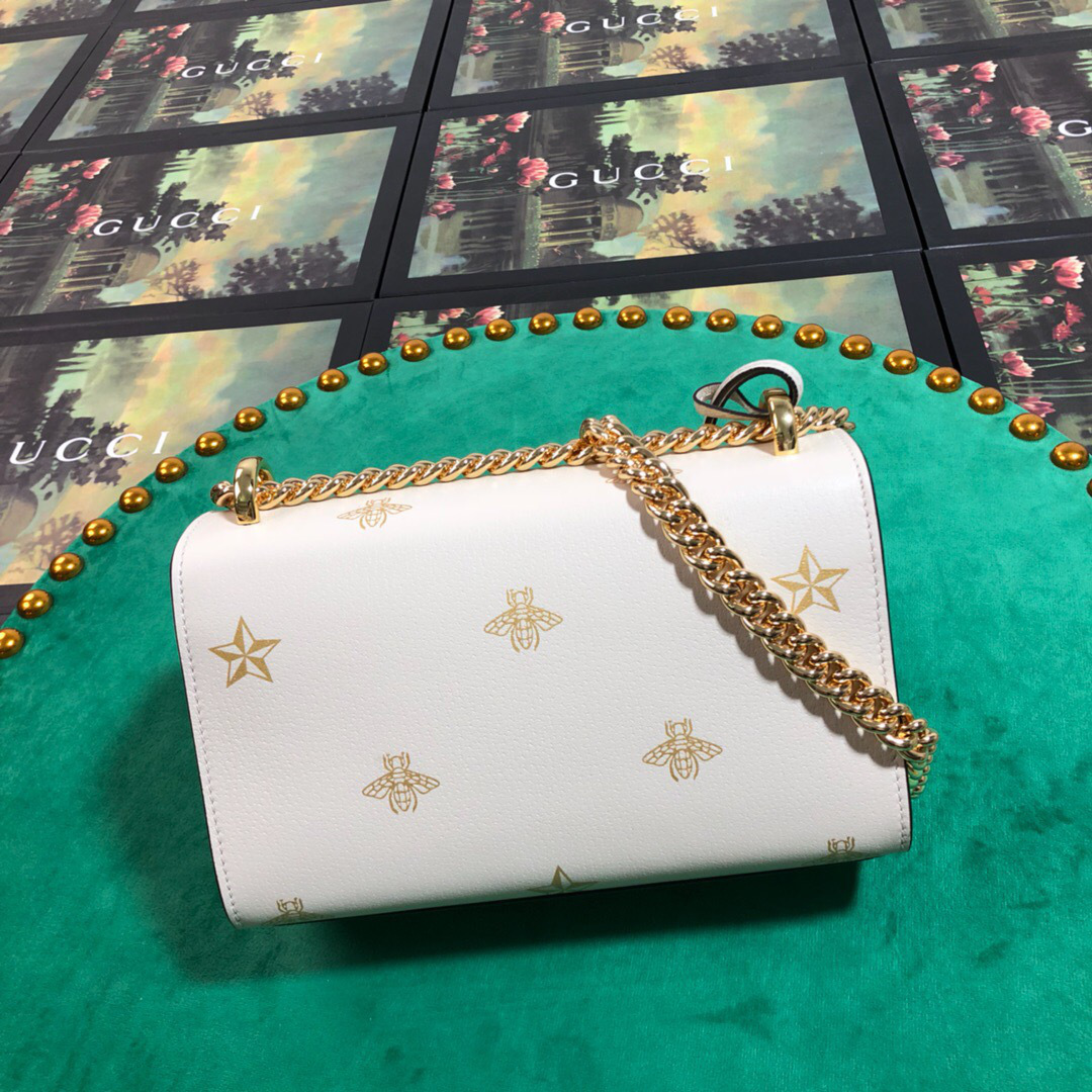 Gvc*1 Padlock Bee Star small shoulder bag White 432182