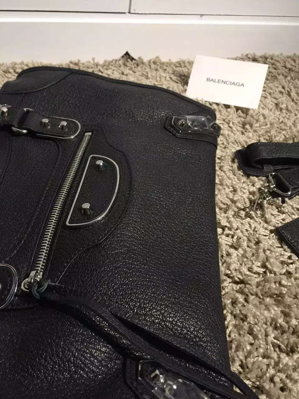Ba1en*iaga Classic City 38cm Goatskin black Bag