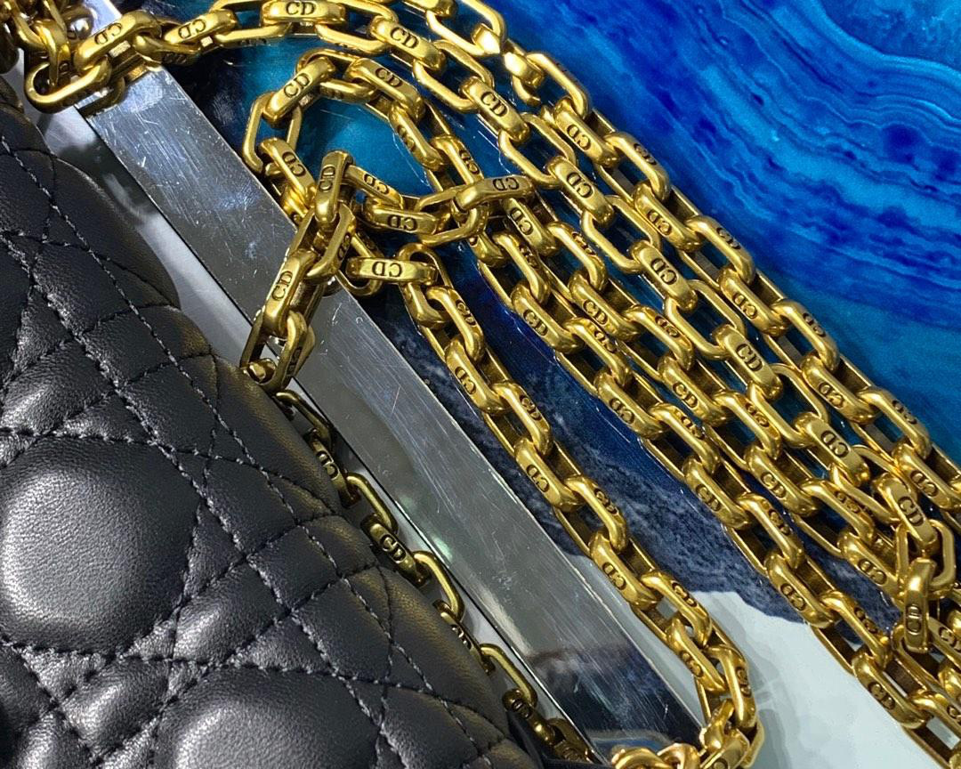 D10r Addict Lambskin retro chain Black bag