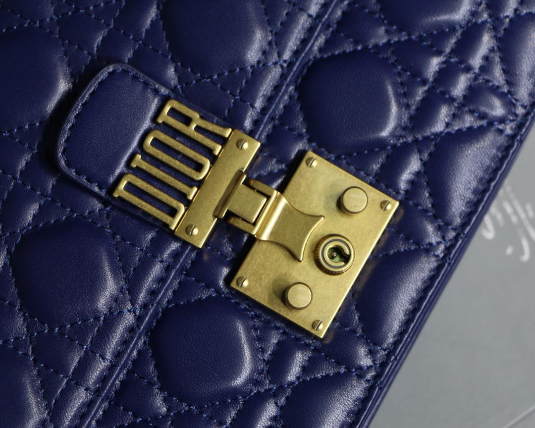 D10r Addict Lambskin retro chain Blue bag