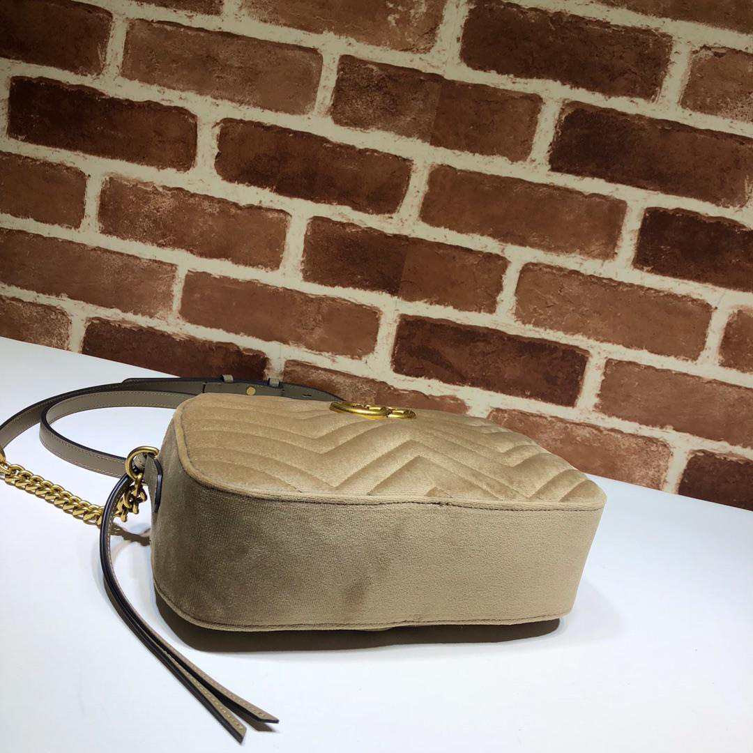 Gvc*1 Khaki velvet Bag Bgasaa