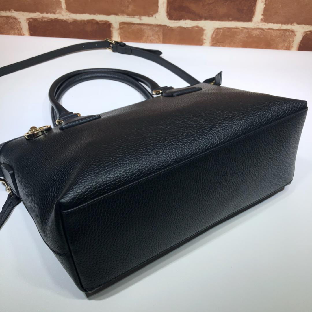 Bagsaa Gvc*1 Calfskin Black Handbag