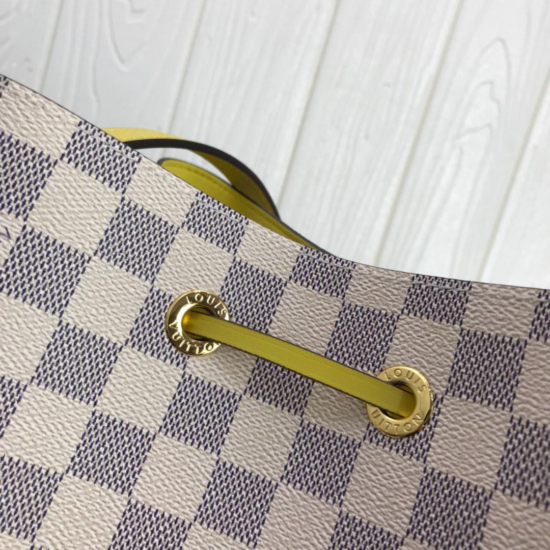 L0vis Vvtt0n NEONOE Handbag Monogram Canvas Calfskin Bucket Yellow bag