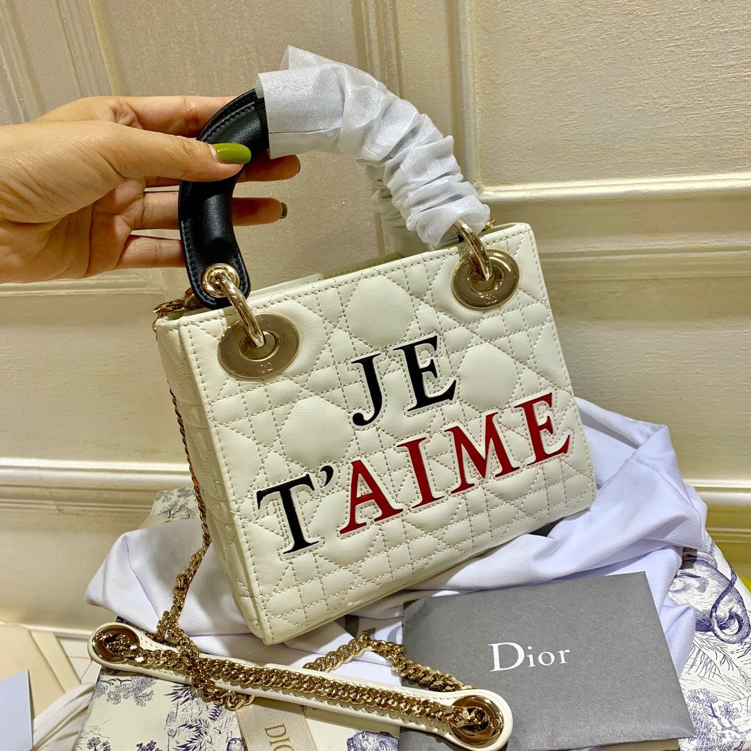 D10r Mini Lady D10r Leather Handbag with Gold Hardware 17cm