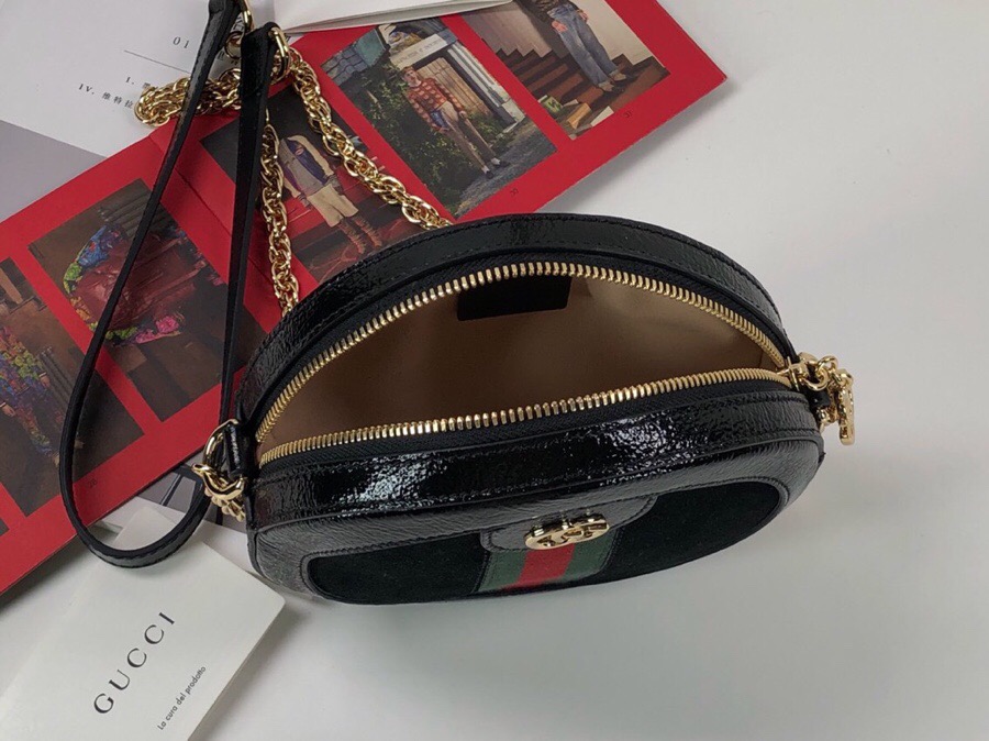 Gvc*1 Ophidia mini round shoulder bag 550618 Black