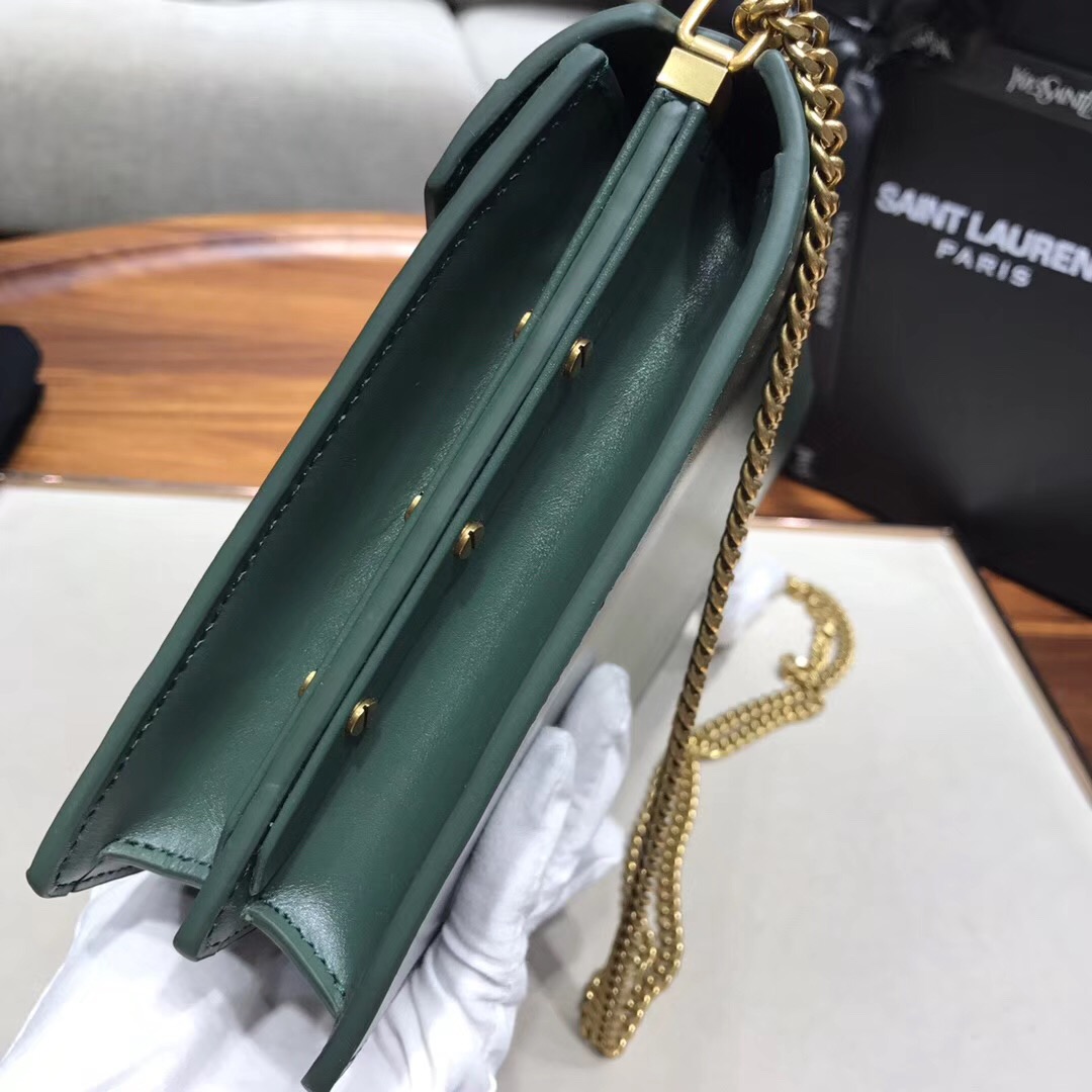 Y51 CASSANDRA Calfskin Leather Bag Green