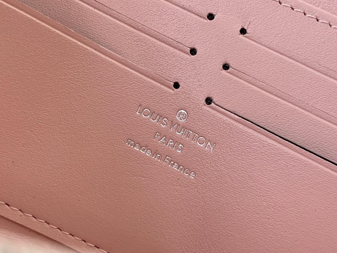 LV Zippy Wallet M58429 Mahina Leather Pink