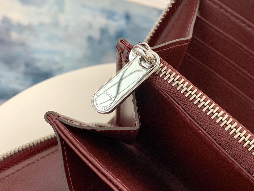 LV Zippy Wallet M58429 Mahina Leather Red
