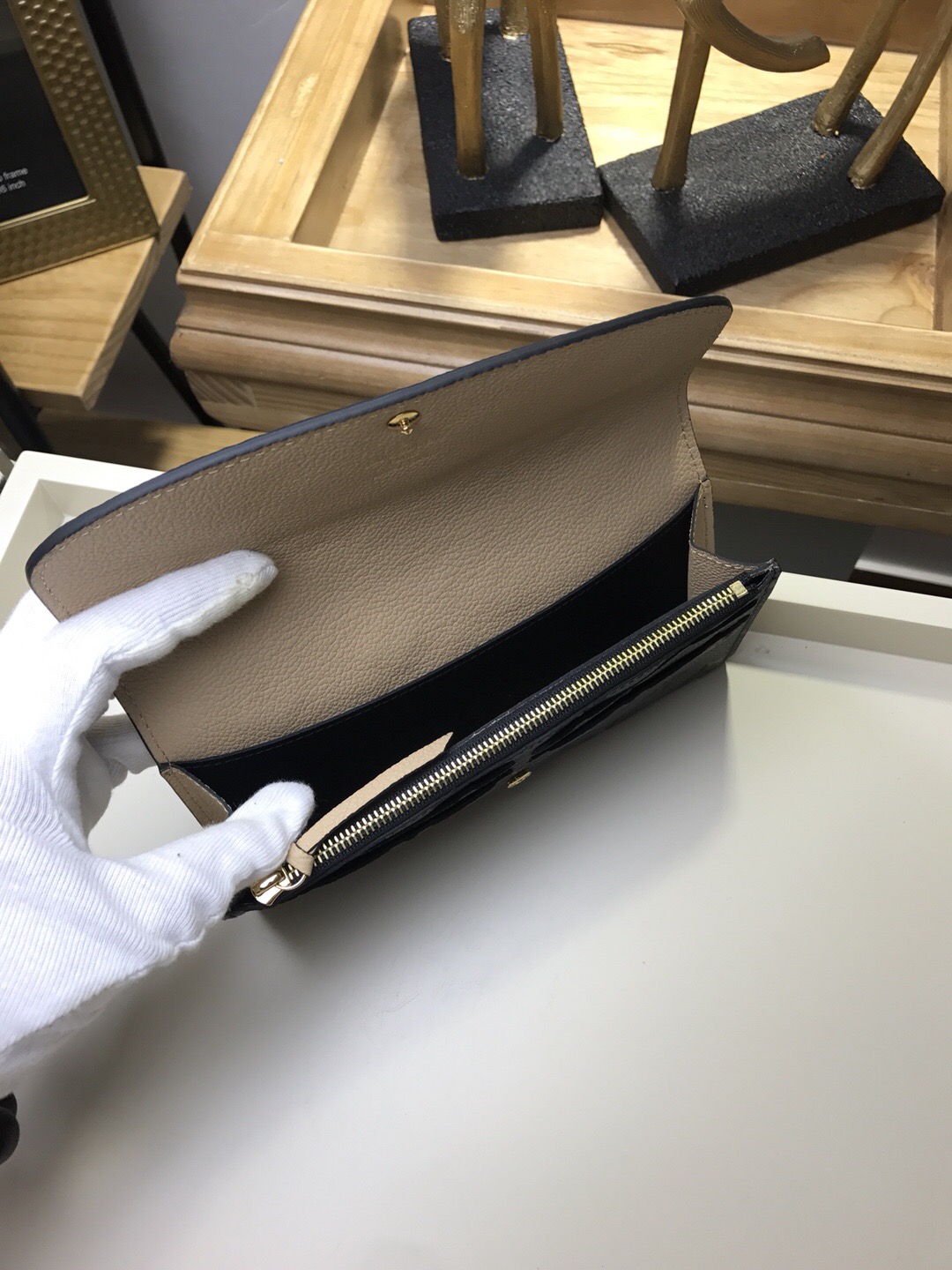LV Monogram Empreinte Leather Emilie Wallet