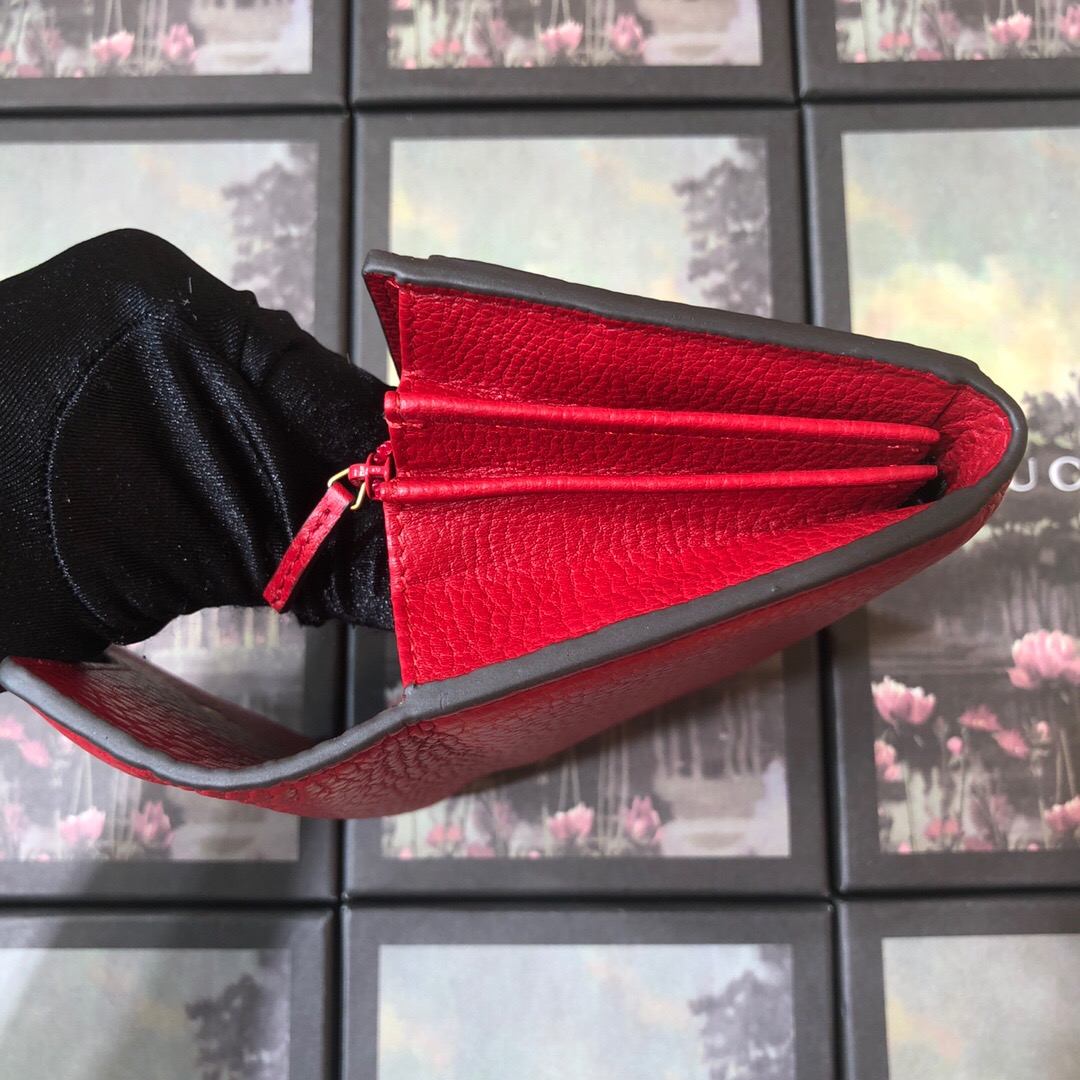 GG Marmont continental wallet 400586 Red