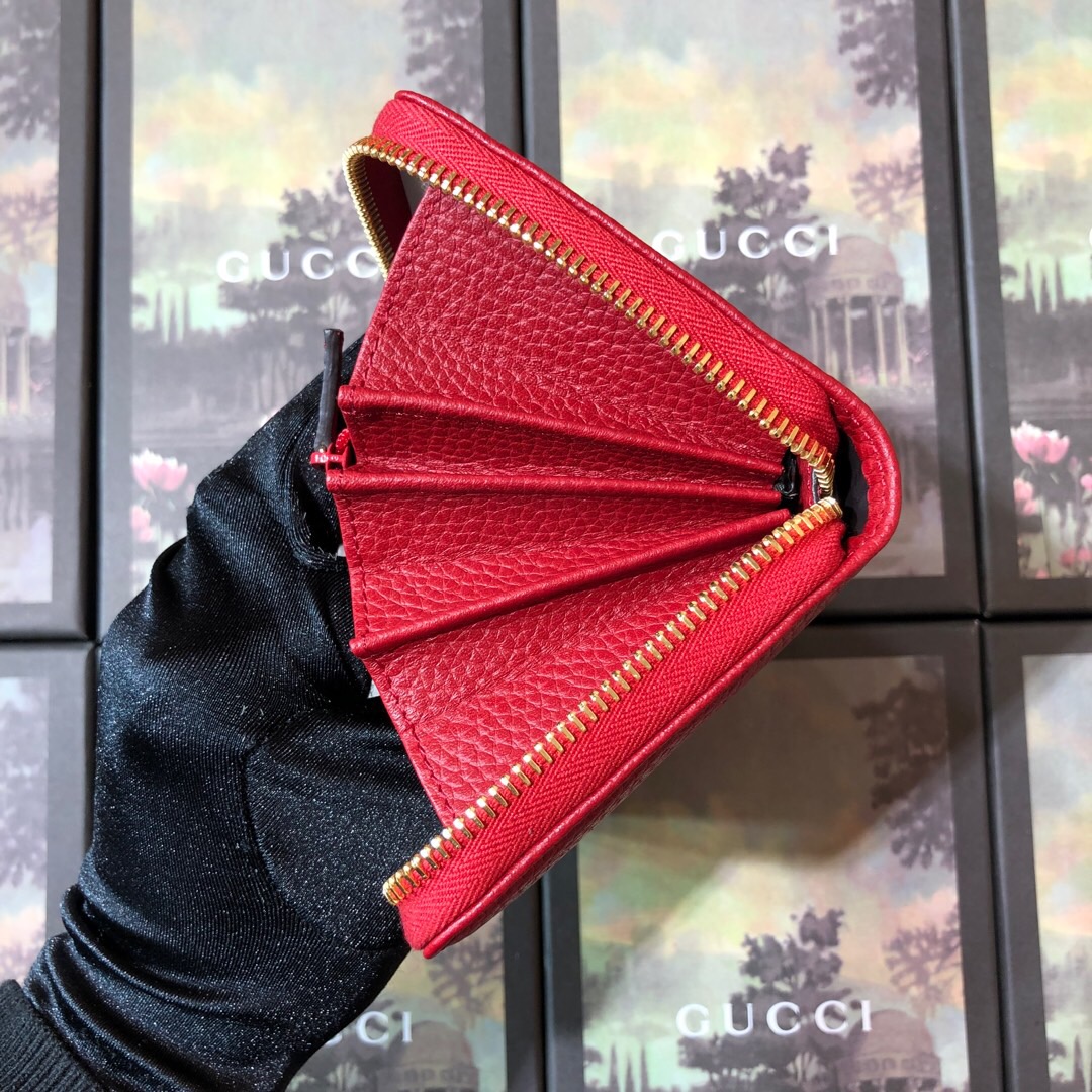 Gvc*1 Leather zip around wallet Red