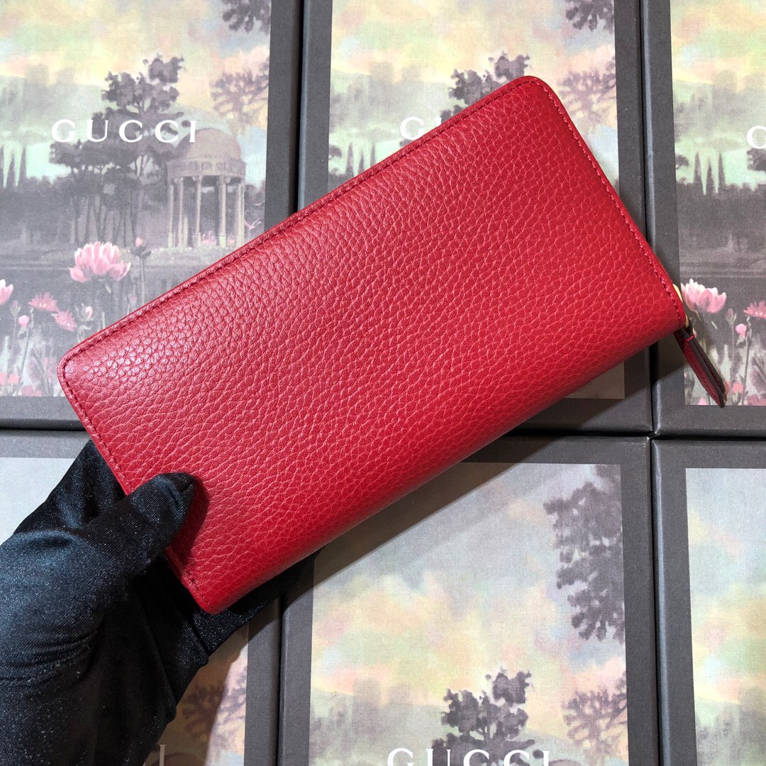 Gvc*1 Leather zip around wallet Red