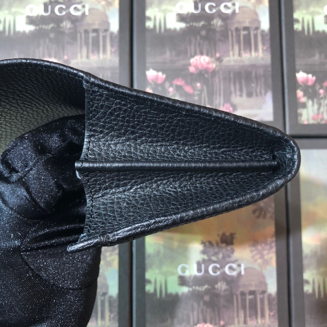 GG Marmont leather continental wallet Black