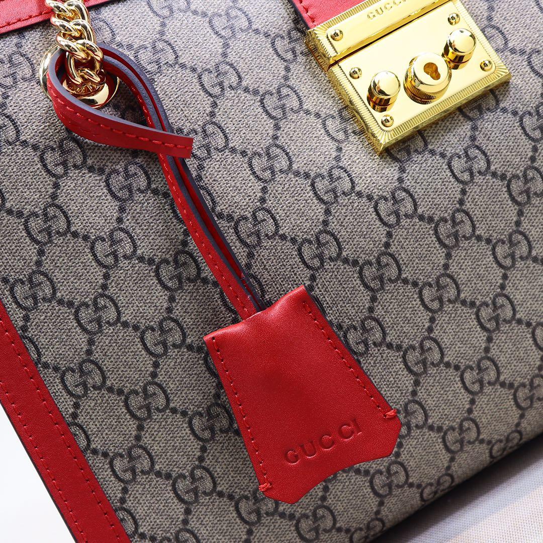 Gvc*1 Padlock medium GG tote bag Red 479197