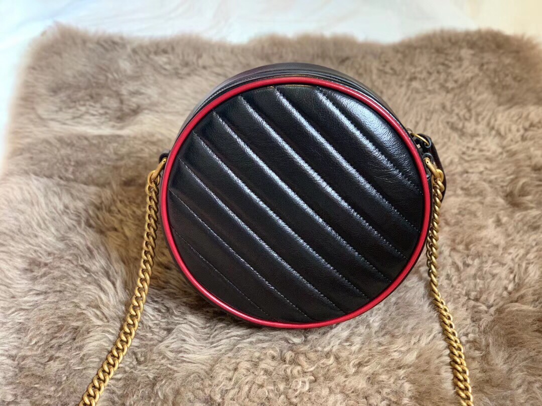 Gvc*1 GG Marmont Mini Round Shoulder Bag