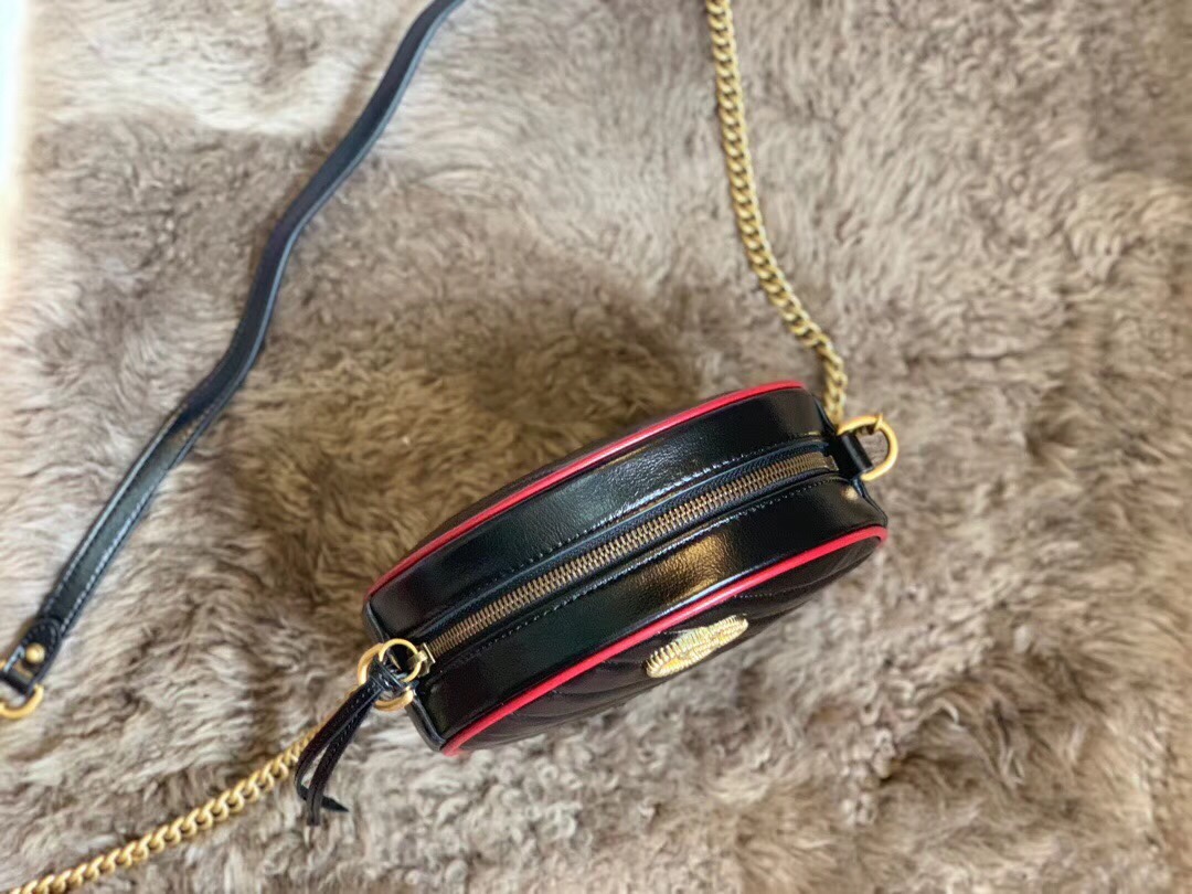 Gvc*1 GG Marmont Mini Round Shoulder Bag