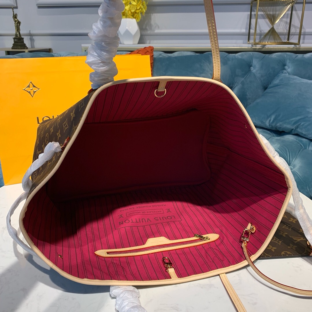 L0vis Vvtt0n Neverfull Monogram GM M41180 with rose red