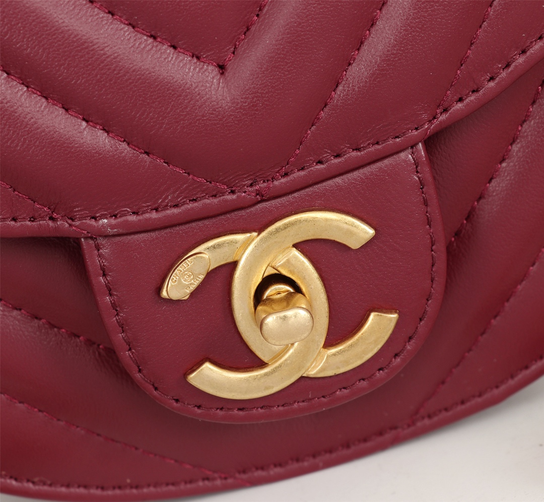Ch**el Lambskin Mini Bag Red