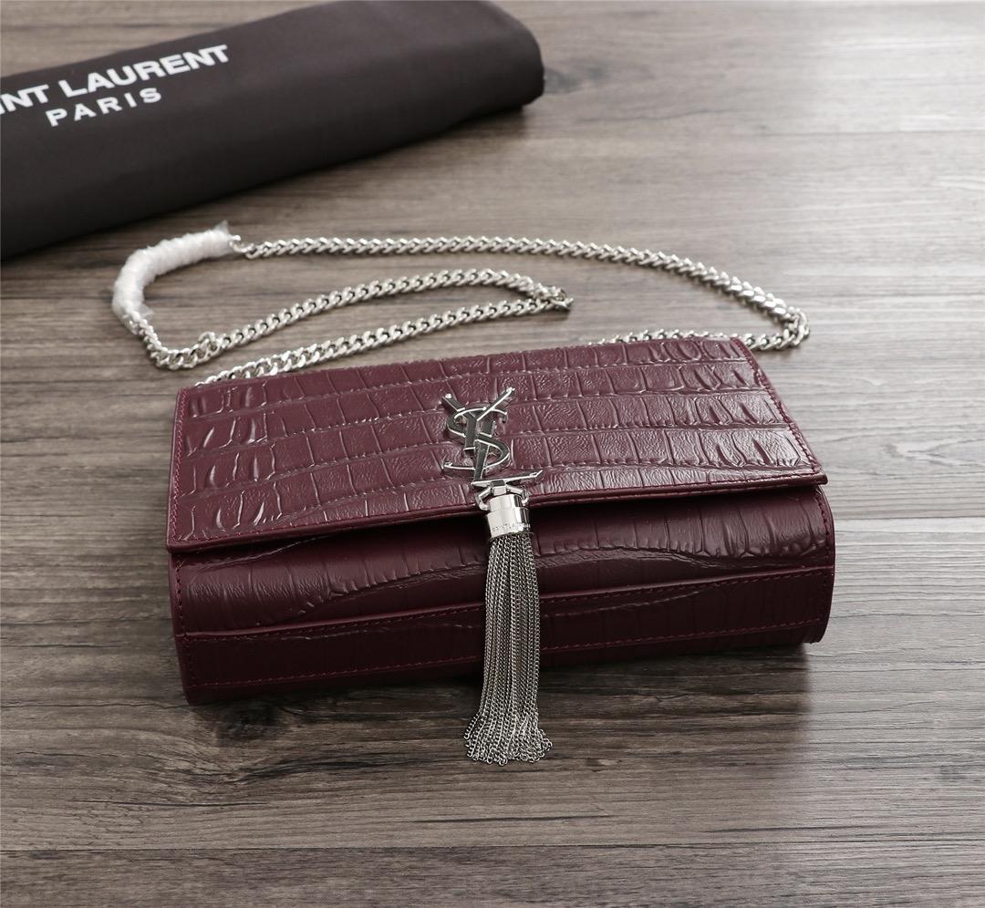 Y51 Crocodile embossed cowhide Chain shoulder bag