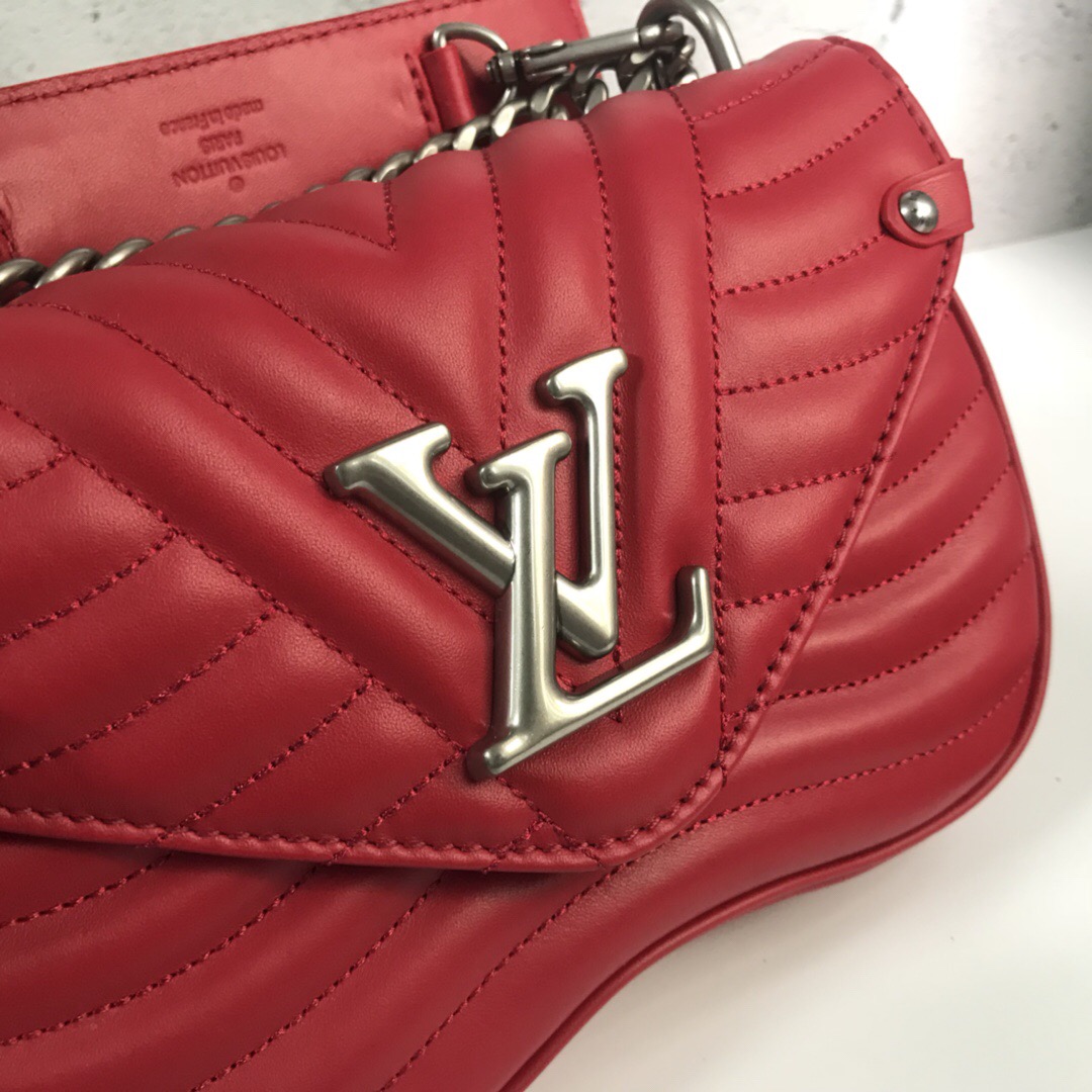 LV New Wave Calfskin Medium handbag Red