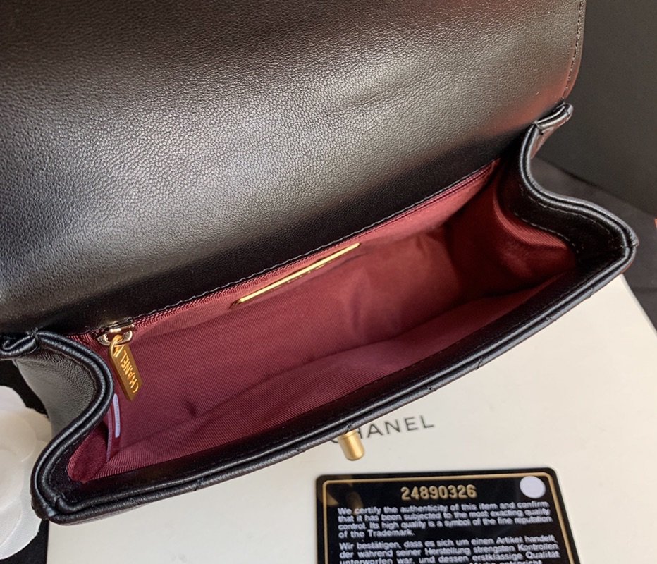 Ch**el Lambskin Waist Belt Bag Black