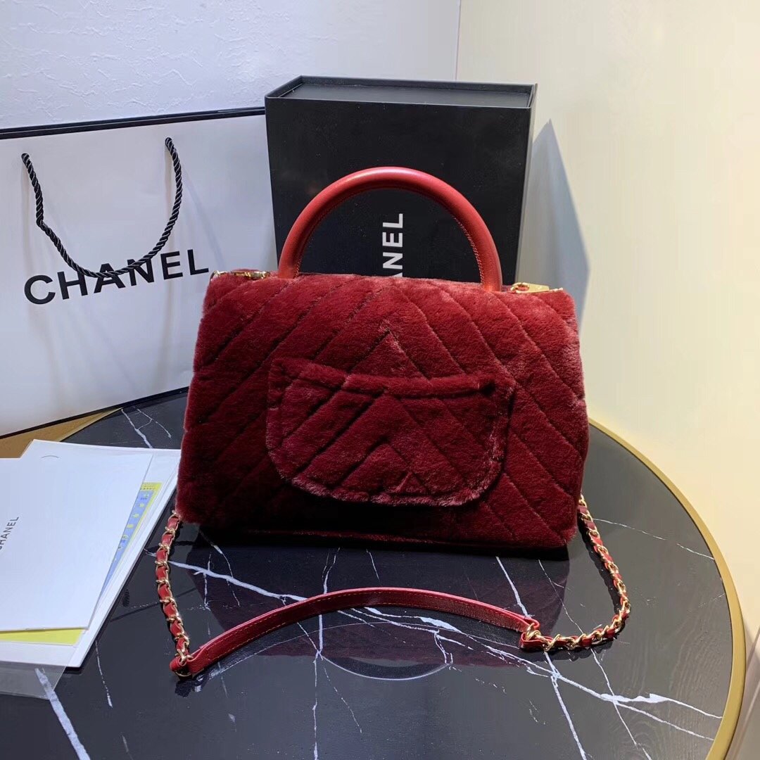 Ch**el bag 28cm red