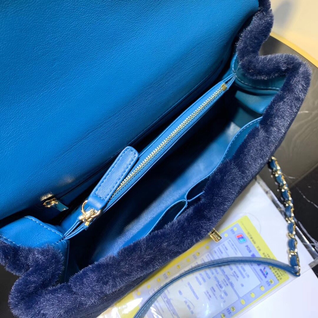 Ch**el bag 28cm blue