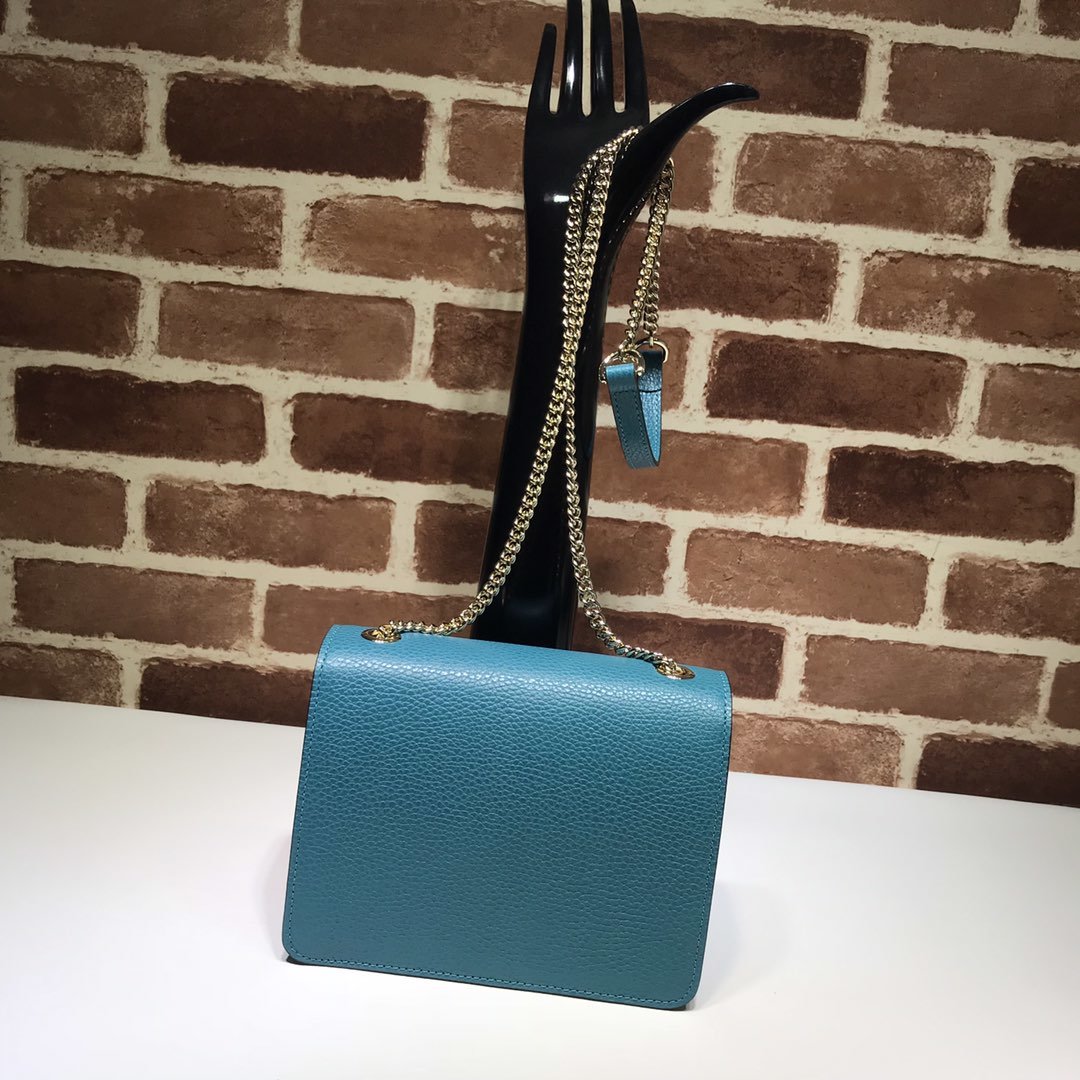 Gvc*1 510304 Interlocking Chain Leather Cross Body Bag