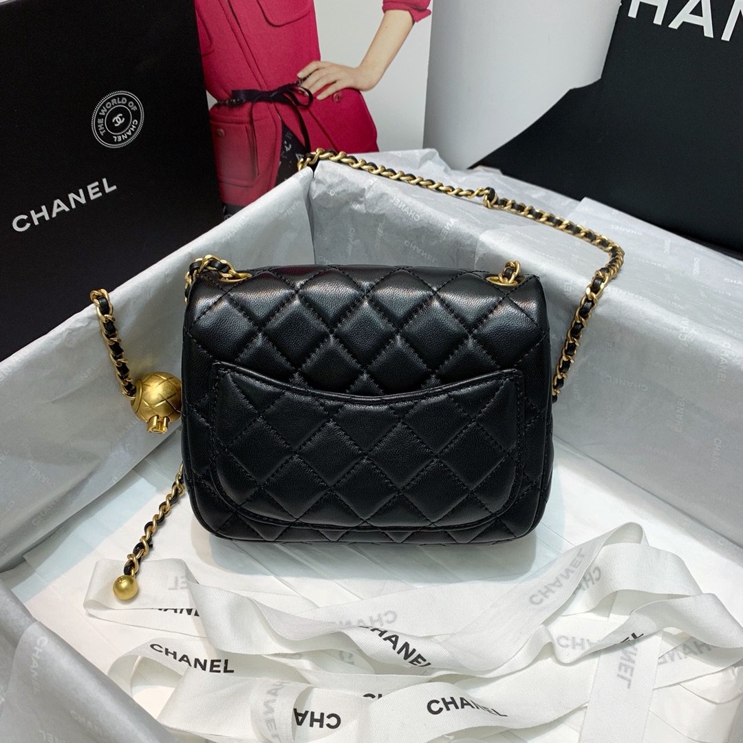 Ch**el Mini Flap Bag 17cm Black