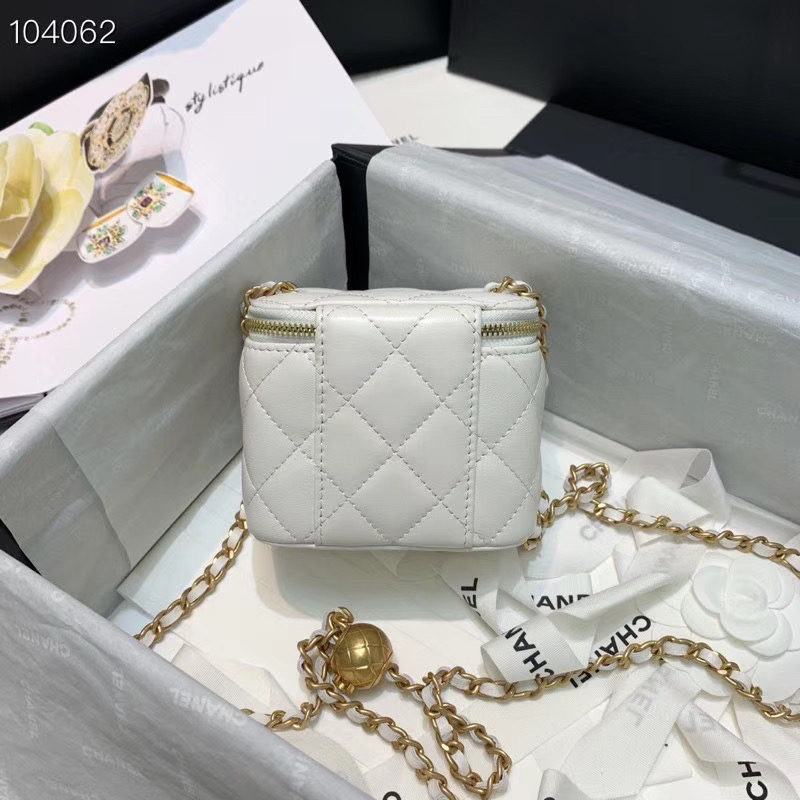 Ch**el 2020 SS Cosmetic Bag White