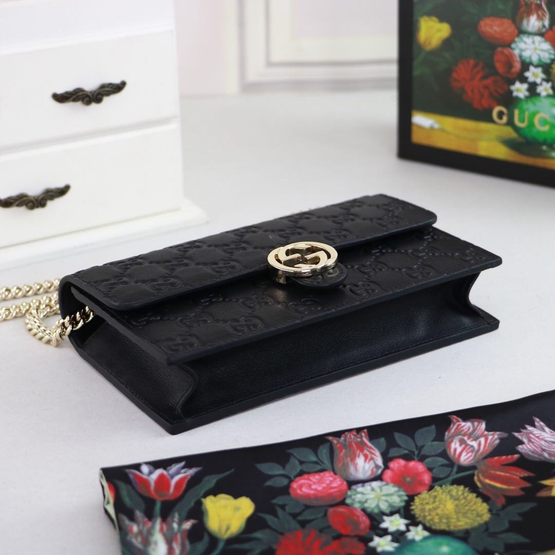 Gvc*1 510314 Leather Interlocking Bag