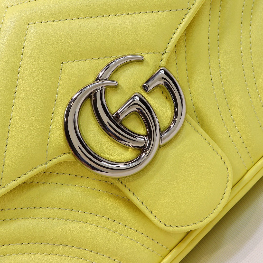 Gvc*1 Marmont matelassé shoulder bag 26cm yellow