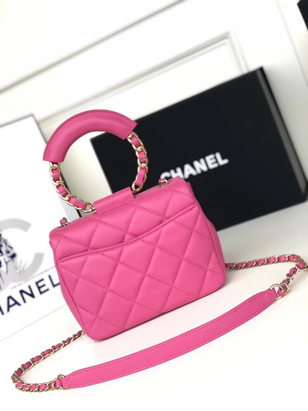 Ch**el Small Flap Bag Lambskin 20cm