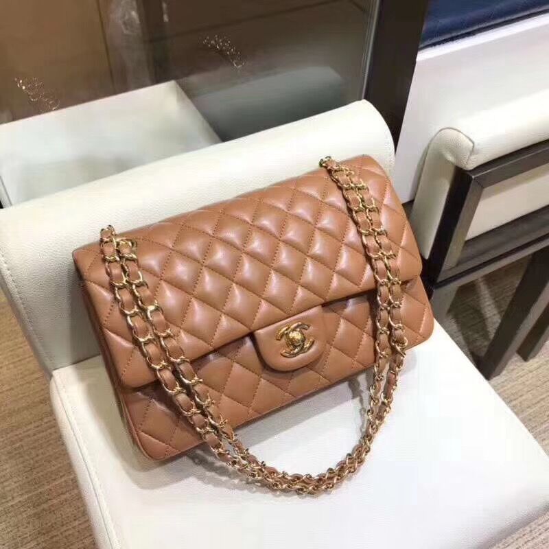 Ch**el Flap Bag Lambskin 25cm