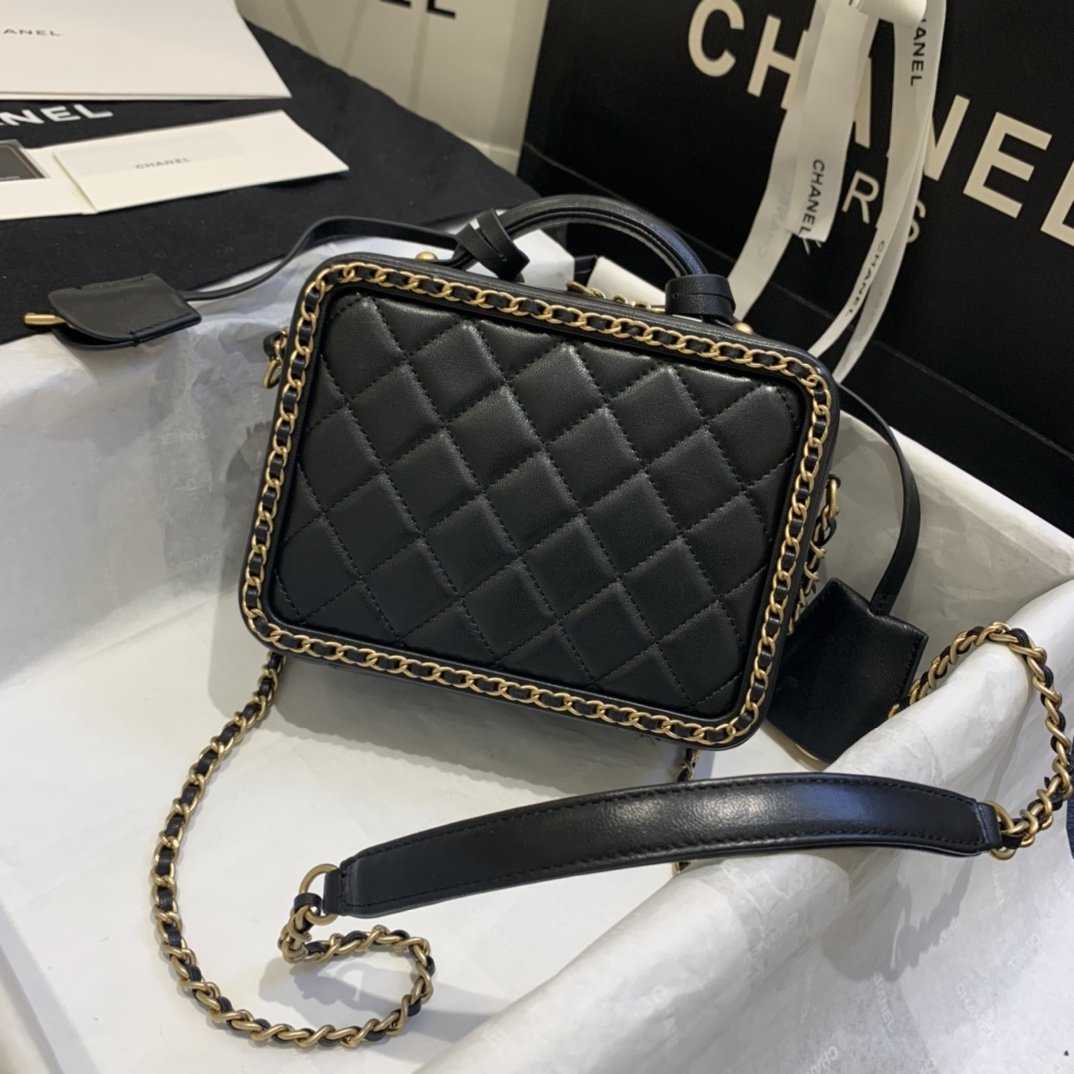 Ch**el Small Cosmetic bag 18cm Black