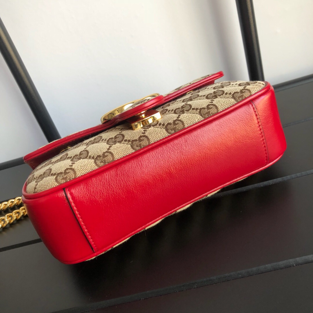 Gvc*1 Marmont Matelasse Mini Bag 22cm Red