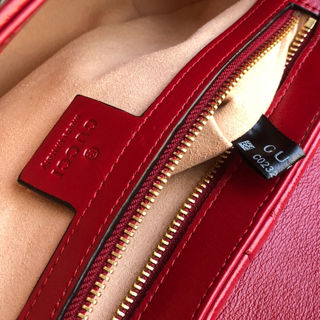 Gvc*1 Marmont Matelasse Mini Bag 26cm Red