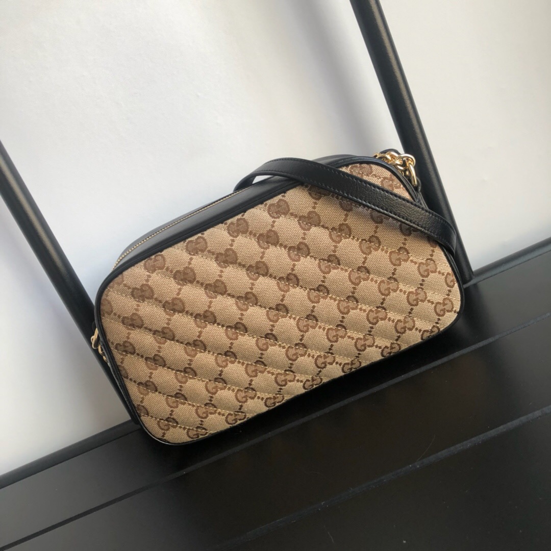 Gvc*1 Black GG Marmont Bag 24cm